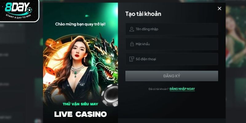 Cách đăng ký 8day đơn giản nhất