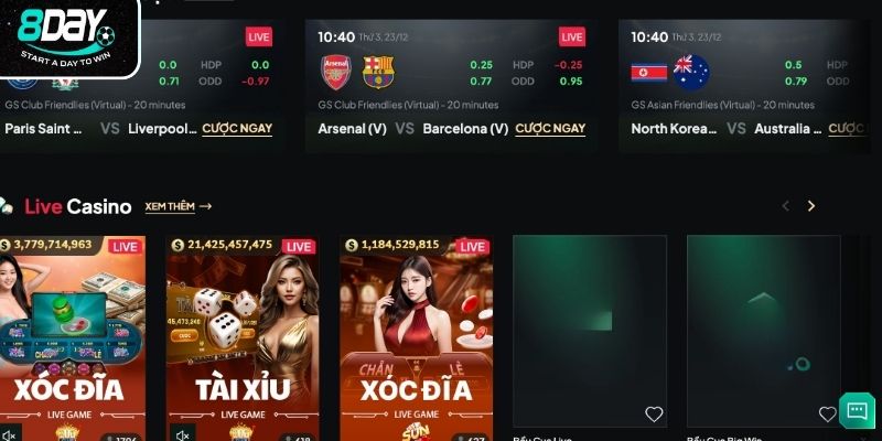 Những sảnh game giải trí hấp dẫn tại nhà cái