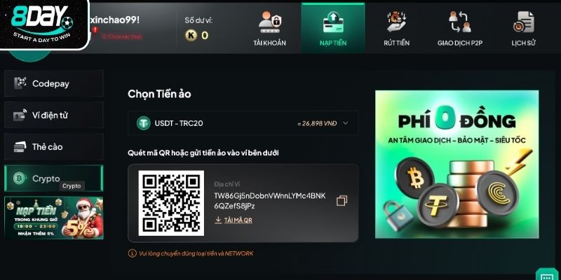 Quy trình nạp vốn chơi game nhanh tại nhà cái